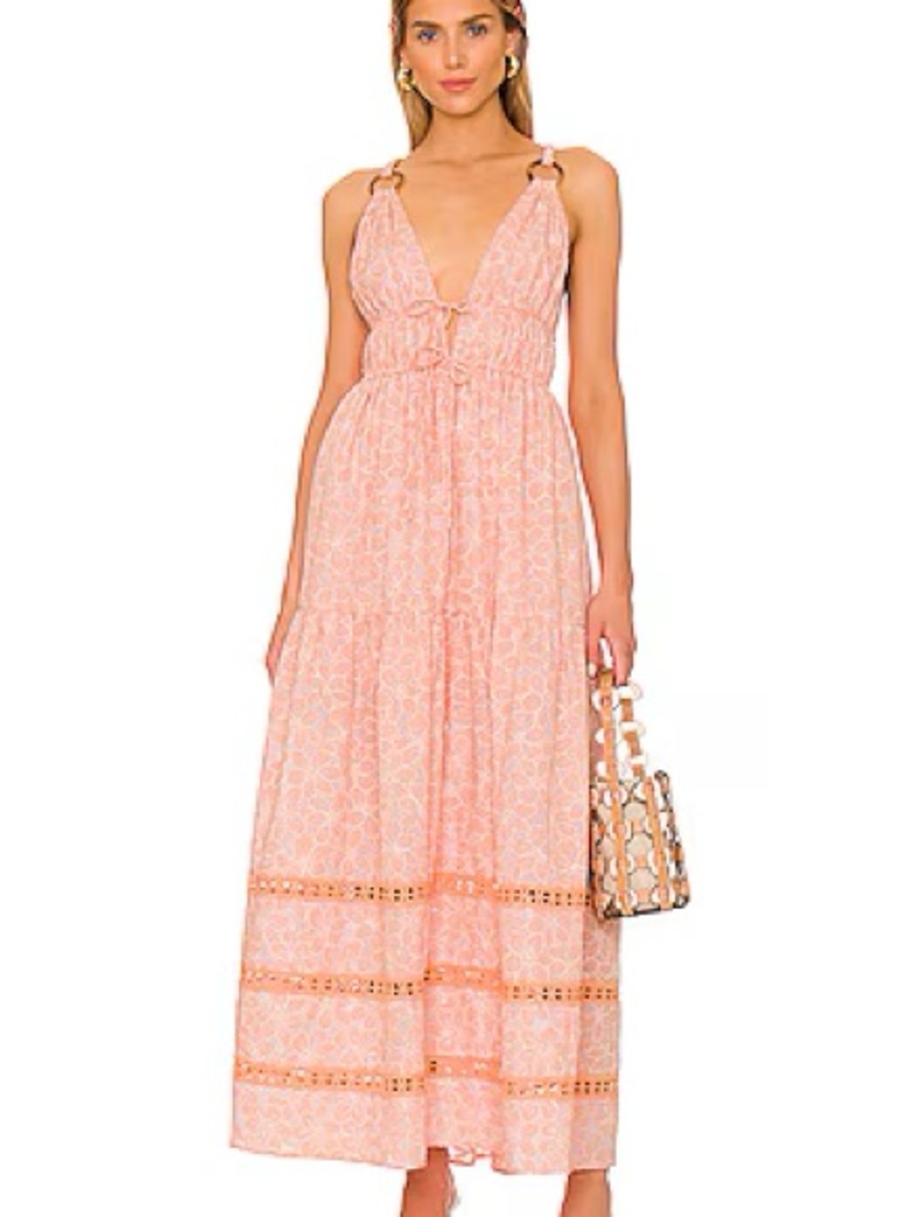 Draya Maxi Dress in Peach Whip